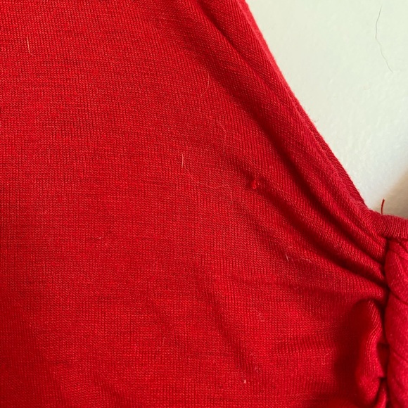 ModCloth | Red jersey knit dress with braid detail - Picture 5 of 6